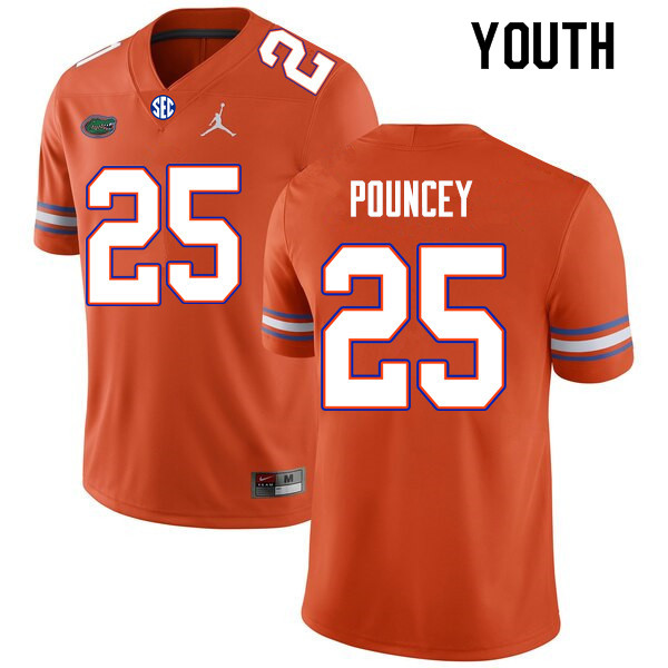 Youth #25 Ethan Pouncey Florida Gators College Football Jerseys Sale-Orange
